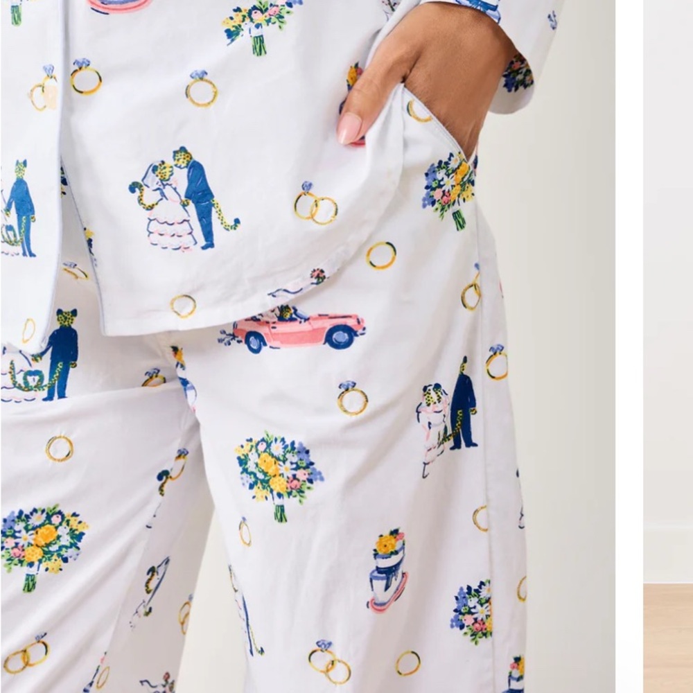 Printfresh Pajama Set Long Sleeve Long Pants SIZE L Happily Ever After